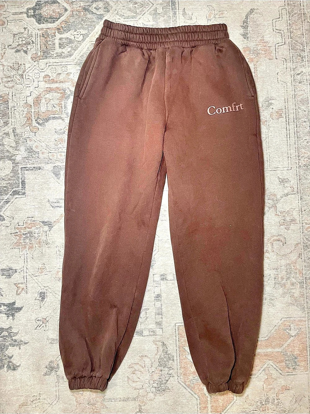Comfort Brown Jogger Pants Size Medium